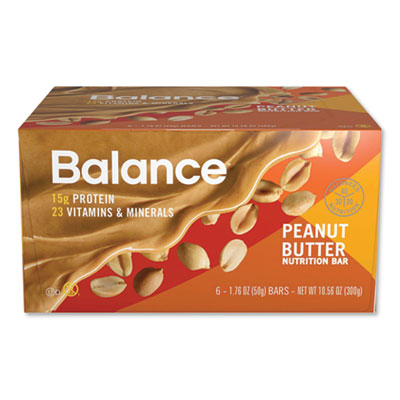 Balance Bar 40-30-30 NUTRITION BAR, PEANUT BUTTER, 1.76 OZ, 6/BOX (1730604)