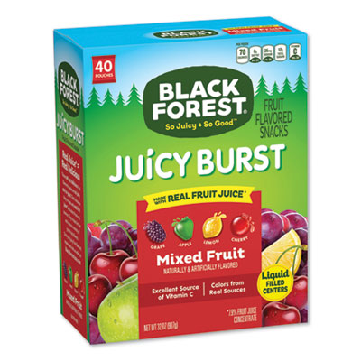 Black Forest JUICY BURST FRUIT FLAVORED SNACK, MIXED FRUIT, 32 OZ, 40/BOX (24337023)