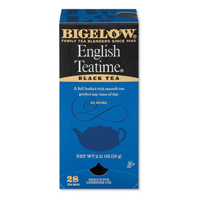 Bigelow ENGLISH TEATIME BLACK TEA, 0.08 OZ TEA BAG, 28/BOX (913720)