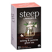 Bigelow Steep Tea, Oolong and Jasmine Green, 0.06 oz Tea Bag, 20/Box (RCB17714)