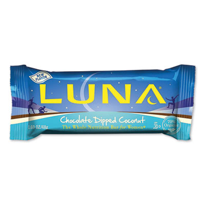 LUNA Bar Whole Nutrition Bar, Chocolate Coconut, 1.69 oz Bar, 15 Bars/Box (CCC210069)