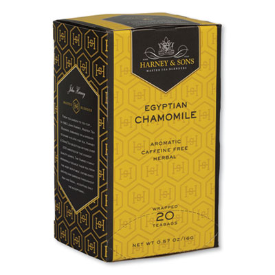 Harney & Sons PREMIUM TEA, EGYPTIAN CHAMOMILE HERBAL TEA, INDIVIDUALLY WRAPPED TEA BAGS, 20/BOX (24380969)
