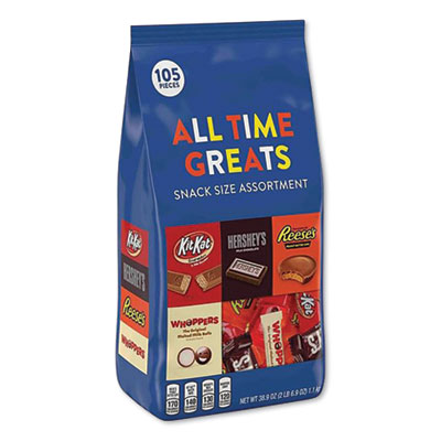 Hershey's ALL TIME GREATS MILK CHOCOLATE VARIETY PACK, ASSORTED, 38.9 OZ BAG (184446)