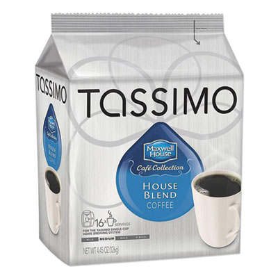 Maxwell House TASSIMO COFFEE DISCS, HOUSE BLEND, 4.45 OZ, 16/BOX (180241)