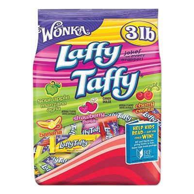 Nestl WONKA LAFFY TAFFY ASSORTED PACK, INDIVIDUALLY WRAPPED, 48 OZ (355256)