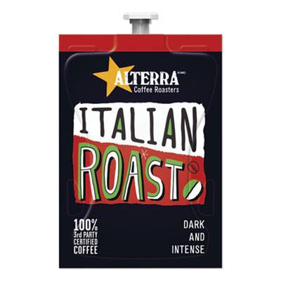 ALTERRA Coffee Freshpack Pods, Italian Roast, Dark Roast, 0.23 oz, 100/Carton (MDRA186)