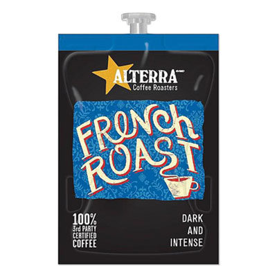 ALTERRA COFFEE FRESHPACK PODS, FRENCH ROAST, DARK ROAST, 0.32 OZ, 100/CARTON (1952580)