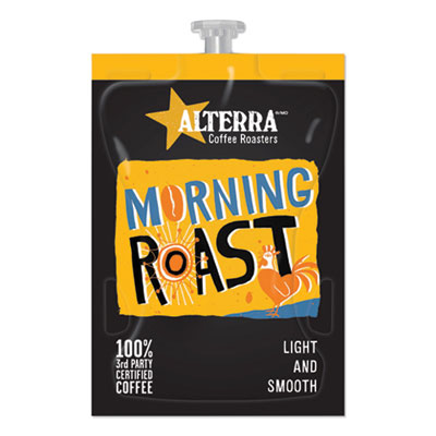 ALTERRA Coffee Freshpack Pods, Morning Roast, Light Roast, 0.2 oz, 100/Carton (MDRA182)