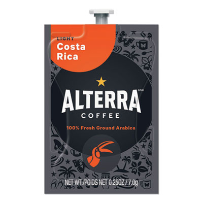ALTERRA COFFEE FRESHPACK PODS, COSTA RICA, LIGHT ROAST, 0.25 OZ, 100/CARTON (2434691)