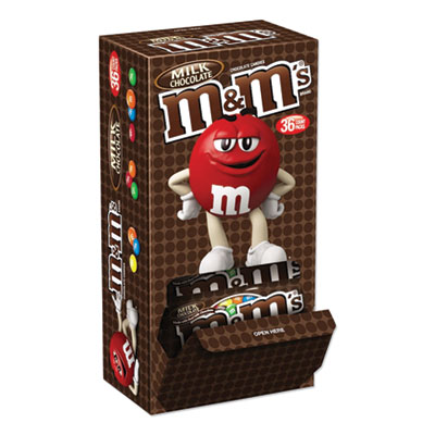 M & M's CHOCOLATE CANDIES, MILK CHOCOLATE, INDIVIDUALLY WRAPPED, 1.69 OZ, 36/BOX (2072055)