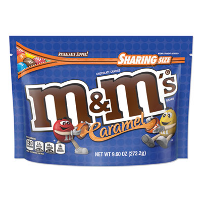 M & M's CHOCOLATE CANDIES, CARAMEL, 9.6 OZ RESEALABLE BAG (2720833)