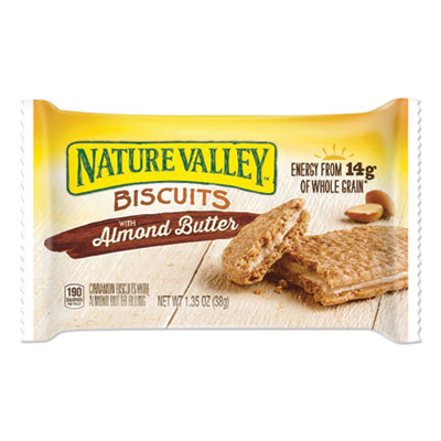 Nature Valley Biscuits, Cinnamon with Almond Butter, 1.35 oz Pouch, 16/Box (GEM47879)