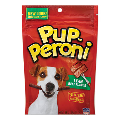 Pup-Peroni DOG TREATS, LEAN BEEF, 5.6 OZ POUCH, 8 POUCHES/CARTON (24299418)