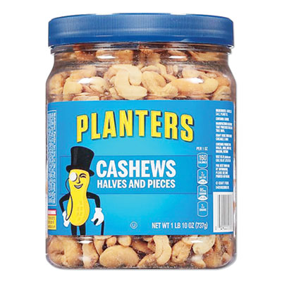 Planters SALTED CASHEW HALVES AND PIECES, 26 OZ CANISTER (717724)