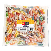 Snack Jar Mini Hard Candy Rods, Assorted, 2.7 lb Bag, Approximately 65 Pieces (YPR23913)
