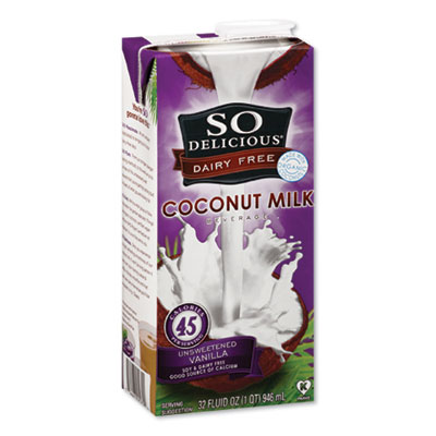 SO Delicious COCONUT MILK, UNSWEETENED VANILLA, 32 OZ ASEPTIC BOX (24287672)