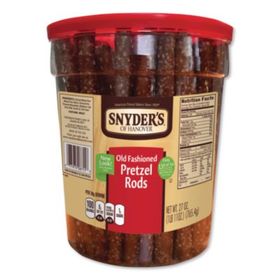Snyder's OLD FASHIONED PRETZEL RODS, SALTED, 27 OZ BARREL (2609709)