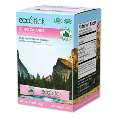 ecoStick PINK SACCHARIN SWEETENER PACKETS, 0.5 G PACKET, 200 PACKETS/BOX (2092683)