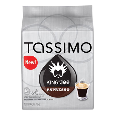 Tassimo KING OF JOE COFFEE T-DISCS, ESPRESSO, 4.45 OZ T-DISC, 16/BOX (184487)