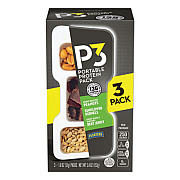 P3 PORTABLE PROTEIN PACK WITH PLANTERS PEANUTS, HONEY ROASTED PEANUTS/SWEET AND SPICY TERIYAKI JERKY/SUNFLOWER KERNELS, 3/PACK (2830802)