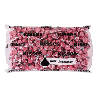 Hershey's KISSES, MILK CHOCOLATE, PINK WRAPPERS, 66.7 OZ BAG (1504288)