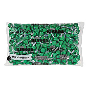 Hershey's KISSES, Milk Chocolate, Green Wrappers, 66.7 oz Bag (60347)