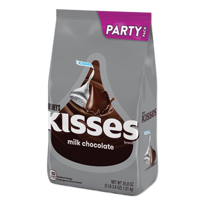 Hershey's KISSES, MILK CHOCOLATE, SILVER WRAPPERS, 35.8 OZ BAG (2411695)