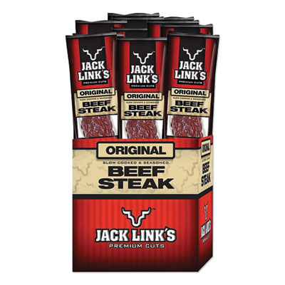 Jack Links Beef Steak, Original, 1 oz., 12/Box (02027)