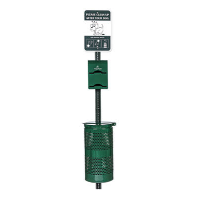 Poopy Pouch IMPERIAL PET WASTE STATION, 12 X 14 X 96, HUNTER GREEN (PPSD012R400)