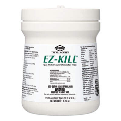 Clorox Healthcare 32381 EZ-Kill Quat Alcohol Cleaner Disinfectant Wipes