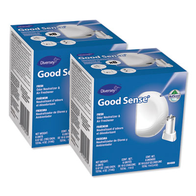 Diversey Good Sense Automatic Spray System, Fresh Scent, Yellow, 0.67 oz Cartridge, 12/Carton (904809)