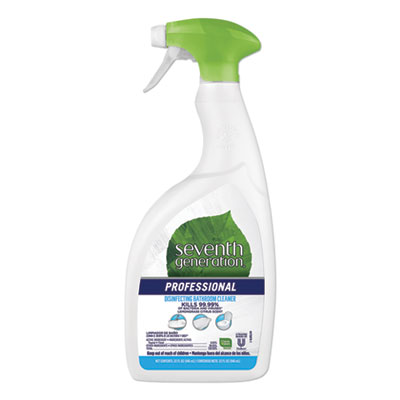 Seventh Generation Professional Disinfecting Bathroom Cleaner, Lemongrass Citrus, 32 oz Spray Bottle (44756EA)