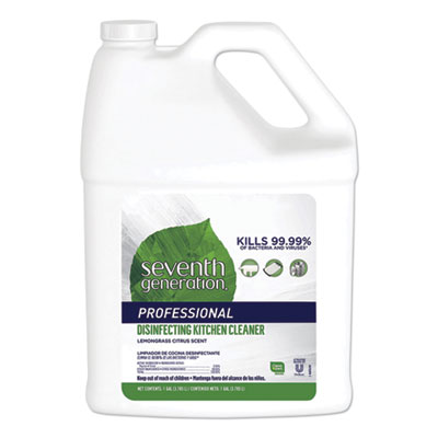 Seventh Generation Professional Disinfecting Kitchen Cleaner, Lemongrass Citrus, 1 gal Bottle (44752EA)