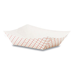 Dixie KANT LEEK POLYCOATED PAPER FOOD TRAY, 2 LB CAPACITY, RED PLAID, 1,000/CARTON (956051)