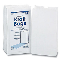 Pacon RAINBOW BAGS, 6" X 11", WHITE, 100/PACK (415037)