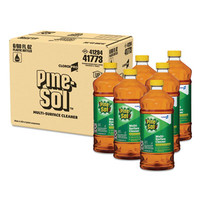 Pine-Sol Multi-Surface Cleaner Disinfectant, Pine, 60oz Bottle, 6 Bottles/Carton (41773CT)