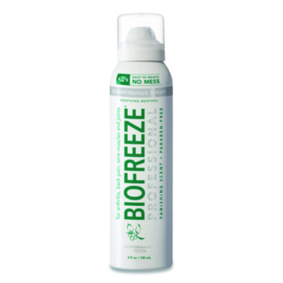 BIOFREEZE PROFESSIONAL COLORLESS TOPICAL ANALGESIC PAIN RELIEVER SPRAY, 4 OZ SPRAY BOTTLE (104137)