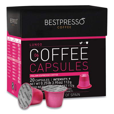 Bestpresso NESPRESSO LUNGO ITALIAN ESPRESSO PODS, INTENSITY: 9, 20/BOX (2092399)