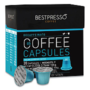 Bestpresso Nespresso Decaffeinato Italian Espresso Pods, Intensity: 7, 20/Box (BST10423)