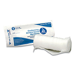 dynarex CONFORMING STRETCH GAUZE BANDAGE, 3" X 4.1 YD ROLL (506311)