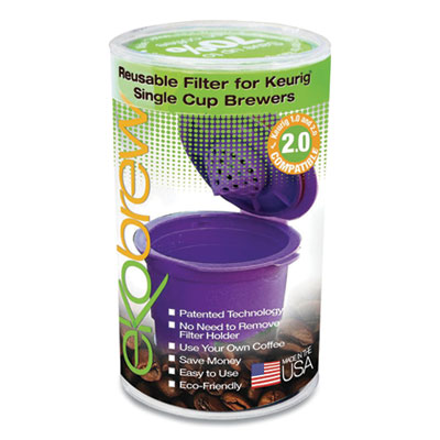 ekobrew 1611542 Reusable Filter for Keurig 2.0 and 1.0 Single Cup Brewers