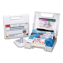 First Aid Only BLOODBORNE PATHOGEN AND PERSONAL PROTECTION KIT WITH MICROSHIELD, 26 PIECES (71277)