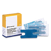Blue Metal Detectable Fabric Adhesive Bandages, Four-Wing Knuckle, 1.5 x 3, 40/Box (G174)