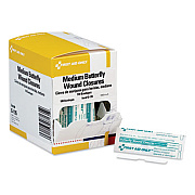 First Aid Only Butterfly Wound Closures, 0.38 x 1.75, 100/Box (G135)