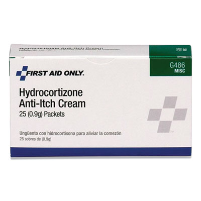 First Aid Only HYDROCORTISONE ANTI-ITCH CREAM, 0.03 OZ PACKETS, 25/BOX (813142)