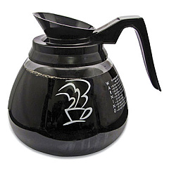 Newco GLASS 12-CUP HOT BEVERAGE CARAFE, 64 OZ, BLACK (475898)