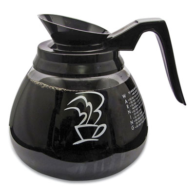 Newco GLASS 12-CUP HOT BEVERAGE CARAFE, 64 OZ, BLACK (475898)