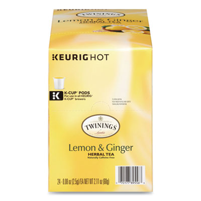 TWININGS TEA K-CUPS, LEMON GINGER, 0.11 OZ K-CUPS, 24/BOX (2798328)