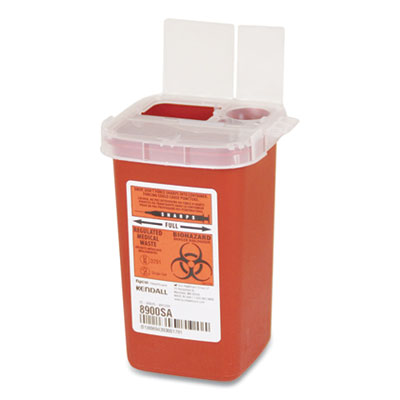 Covidien SHARPS CONTAINERS, POLYPROPYLENE, 1 QT, RED, 10/BOX (1955111)