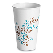 Huhtamaki Single Wall Hot Cups 16 oz, Vine Design, 1,000/Carton (62912)